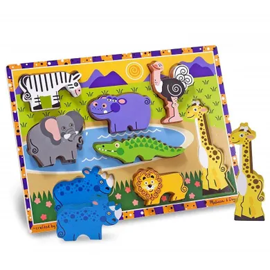 Melissa & Doug, Safari, puzzle drewniane