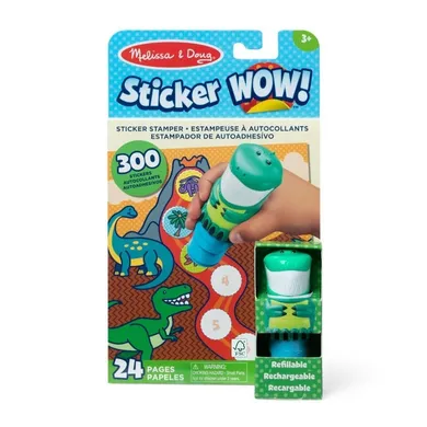 Melissa & Doug, Sticker Wow! stempel z naklejkami, dinozaur