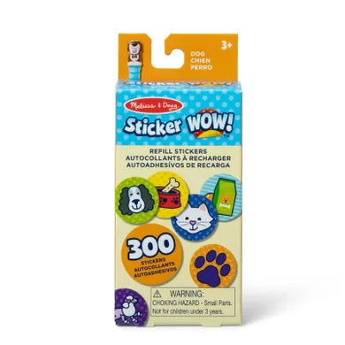 Melissa & Doug, Sticker Wow! zestaw uzupełniający do stempla z naklejkami, pies, 300 naklejek