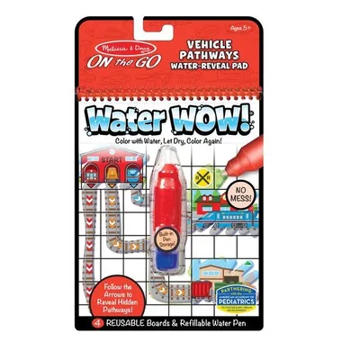 Melissa & Doug, wodna kolorowanka Water Wow! Pathways, pojazdy