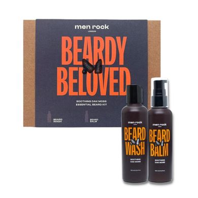 MenRock, Beardy Beloved Soothing Oak Moss, zestaw, szampon do brody, 100 ml + balsam do brody, 100 ml