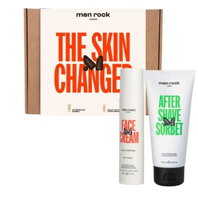 MenRock, The Skin Changer, zestaw wielozadaniowy krem do twarzy, 50 ml + sorbet po goleniu, 100 ml