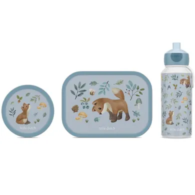 Mepal, Campus, lunchbox, bidon i pojemnik na owoce, zestaw, Forest Friends