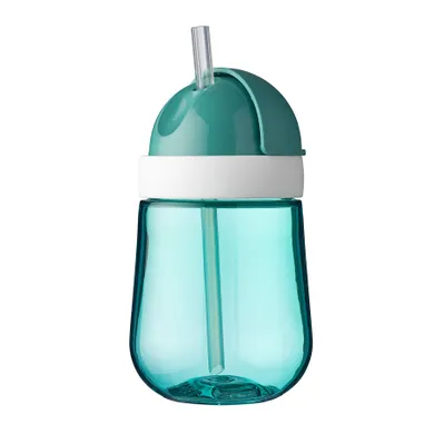 Mepal, Mio, Deep Turquoise, kubek dziecięcy ze słomką, 9m+, 300 ml