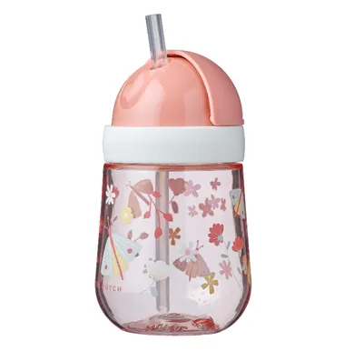 Mepal, Mio, kubek dziecięcy ze słomką, Flowers & Butterflies, 300 ml