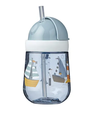 Mepal, Mio, Sailors Bay, kubek dziecięcy ze słomką, 9m+, 300 ml