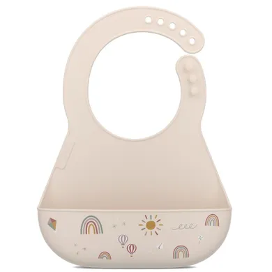 Mepal, Mio, Sunshine&Rainbow, śliniak silikonowy z kieszonką