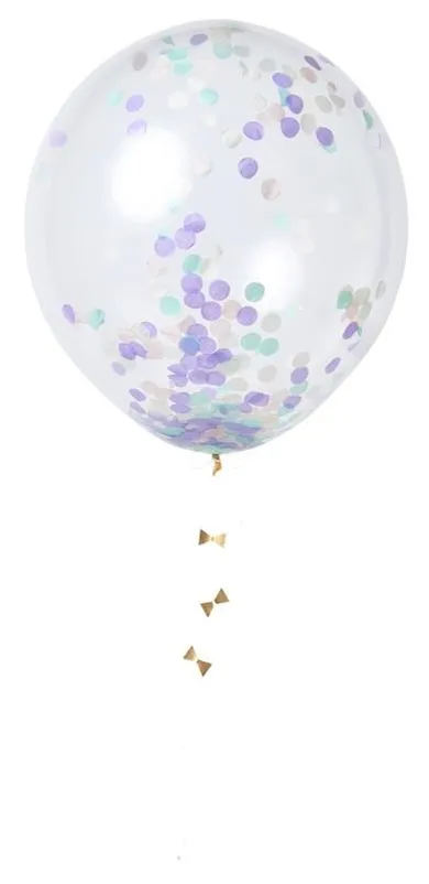 Meri Meri, konfetti pastelowe, zestaw balonów