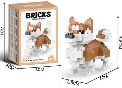 Merkpol, corgi, klocki konstrukcyjne, 150 elementów