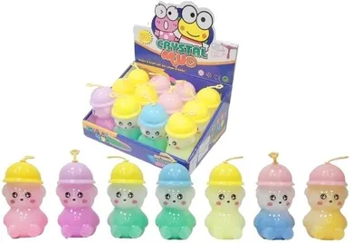 Merkpol, glutek slime kolorowy w butelce w kształcie misia, 1 szt.