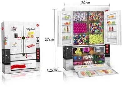 Merkpol, koraliki do robienia biżuterii, mini lodówka z koralikami