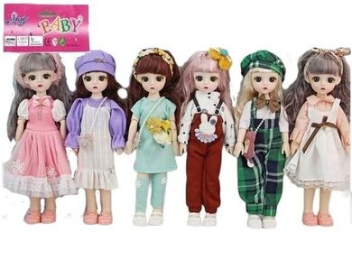 Merkpol, lalka stylowa, zginane ręce i nogi, 29 cm, 1 szt.