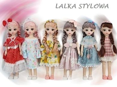 Merkpol, lalka stylowa, zginane ręce i nogi, 29 cm, 1 szt.