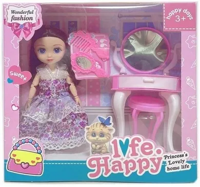 Merkpol, lalka z toaletką i akcesoriami