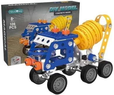 Merkpol, metalowe klocki konstrukcyjne, 106 elementów