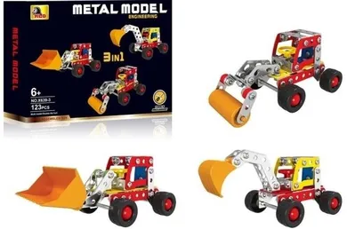 Merkpol, metalowe klocki konstrukcyjne 3w1, 123 elementy