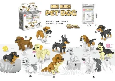 Merkpol, psy, klocki konstrukcyjne, 1 szt.