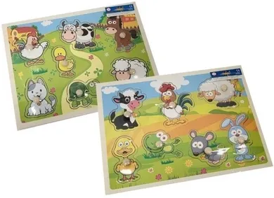 Merkpol, puzzle drewniane z uchwytami, zwierzęta domowe, 1szt.