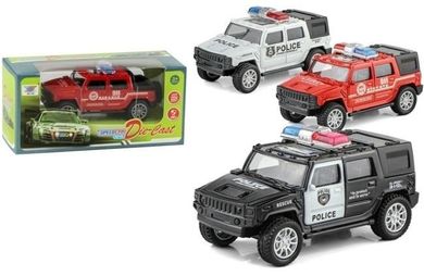 Merkpol, radiowóz metalowy, terenowy, z napędem, 1:32, 1 szt.