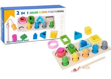 Merkpol, sorter drewniany, łowienie rybek, 2w1