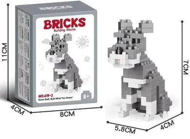 Merkpol, sznaucer, klocki konstrukcyjne, 150 elementów