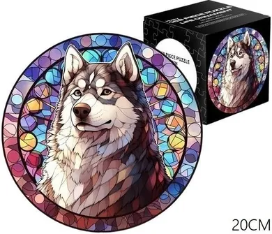 Merkpol, Witraż, Pies, puzzle, 168 elementów
