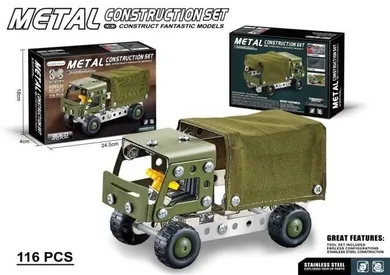 Merkpol, wojsko, metalowe klocki konstrukcyjne, 112 elementów