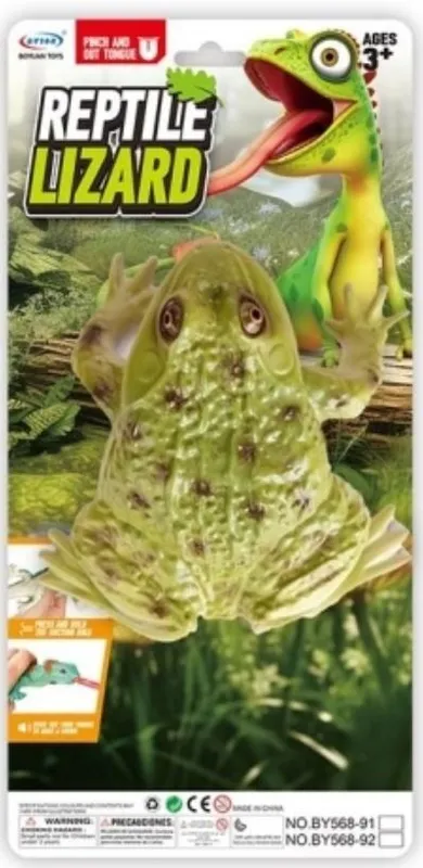 Merkpol, żaba z wyciąganym językiem, 15 cm