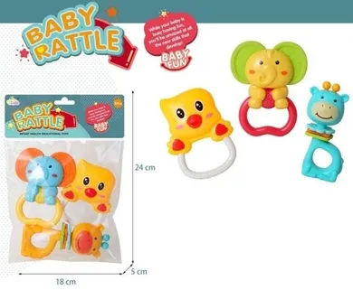 Merkpol, zestaw grzechotek, 3 szt.