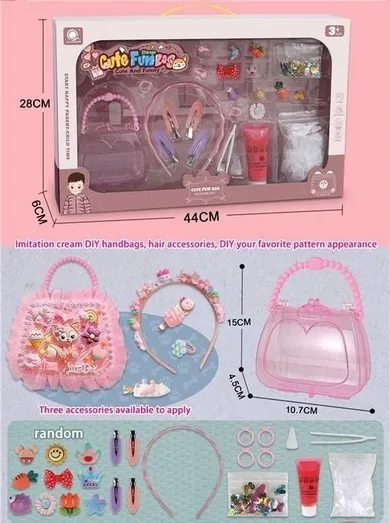 Merkpol, zestaw kreatywny, torebka z akcesoriami do włosów