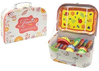 Merkpol, zestaw naczyń do herbaty w walizce, metalowy