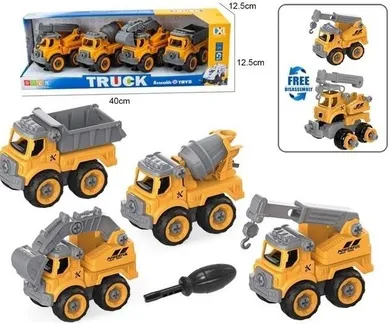 Merkpol, zestaw pjazdów budowlanych do rozkręcania, 4 szt.