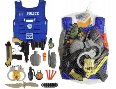 Merkpol, zestaw policyjny z kamizelką i akcesoriami