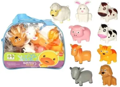 Merkpol, zwierzęta domowe, zabawki do kąpieli, gumowe, 9 szt.