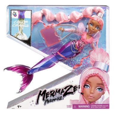 Mermaze Mermaidz, Syrenka Harmonique, lalka modowa zmieniająca kolor, pink