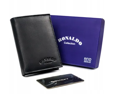 Męski portfel skórzany średnich rozmiarów, Ronaldo