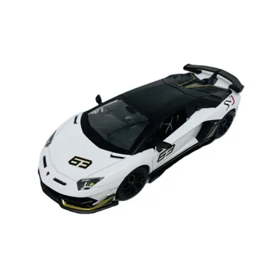 Metal Speed Zone, Lamborghini Aventador SVJ, pojazd, model metalowy, biały, 1:24