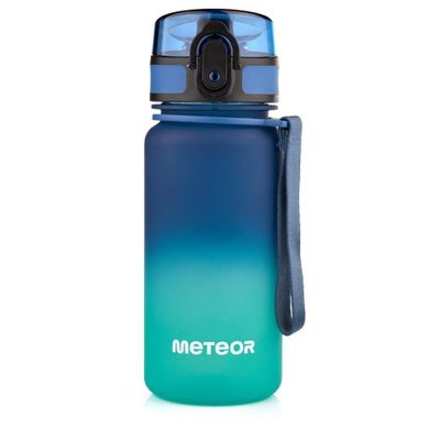 Meteor, bidon sportowy, niebieski/turkusowy, 350 ml