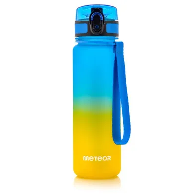 Meteor, bidon sportowy, niebiesko-żółty, 500 ml