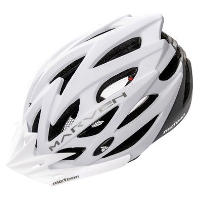 Meteor, Marven, kask rowerowy, rozmiar L, 58-61 cm, biało-szary