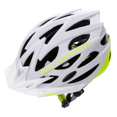 Meteor, Marven, kask rowerowy, rozmiar M, 55-58 cm, biało-zielony