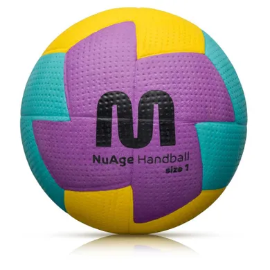 Meteor, Nuage, piłka ręczna junior, fioletowy/błękitny/żółty, rozmiar 1