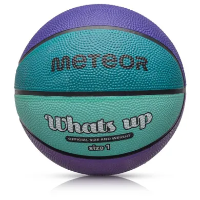 Meteor, What's up, piłka koszykowa, fioletowo-morski, rozmiar 1
