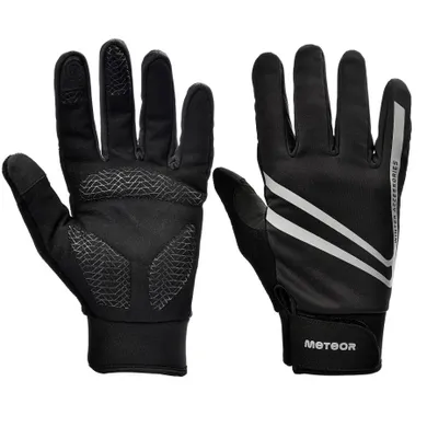 Meteor, WX 201, rękawiczki zimowe, sportowe, czarne, M