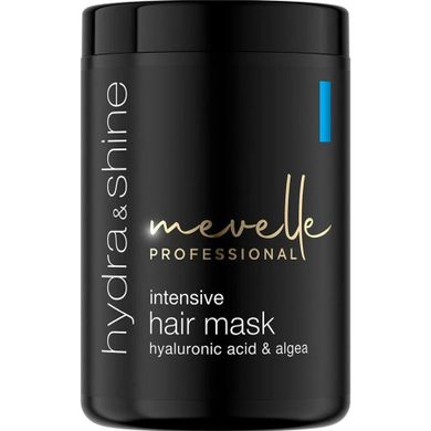 Mevelle Professional, Hydra & Shine Intensive Hair Mask, nawilżająca, maska do włosów, 900 ml