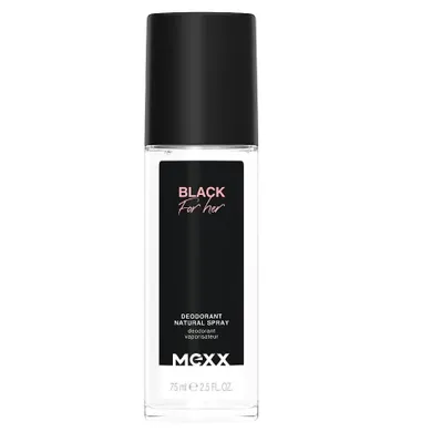 Mexx, Black For Her, dezodorant w naturalnym sprayu, 75 ml