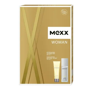 Mexx, zestaw prezentowy, Woman, dezodorant, atomizer, 75 ml + żel pod prysznic, 50 ml