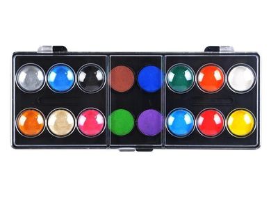 MFP, farby akwarelowe, 23 mm, 16 kolorów