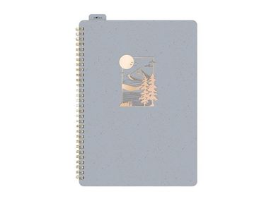 MFP, kołozeszyt z gumką A4, 80 kartek, linia, szary, 1 szt.