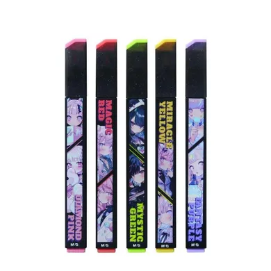 M&G, Manga Pink Fantasy, zakreślacze, 5 kolorów